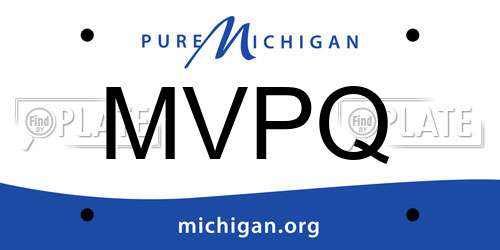 MVPQ Michigan License Plate