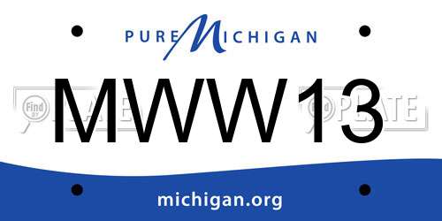 MWW13 Michigan License Plate
