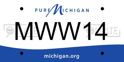 MWW14 Michigan License Plate