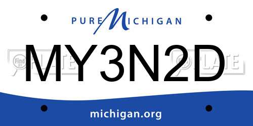 MY3N2D Michigan License Plate