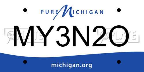 MY3N2O Michigan License Plate