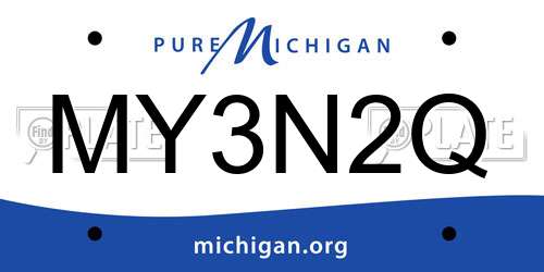 MY3N2Q Michigan License Plate