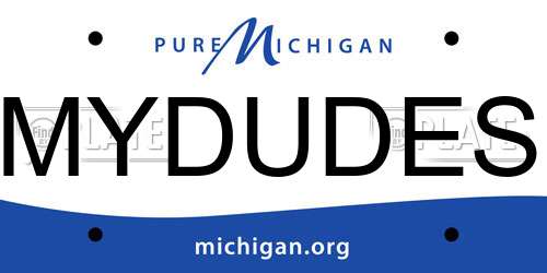 MYDUDES Michigan License Plate