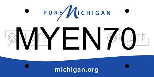 MYEN70 Michigan License Plate
