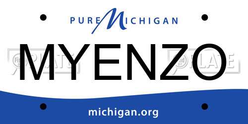 MYENZO Michigan License Plate