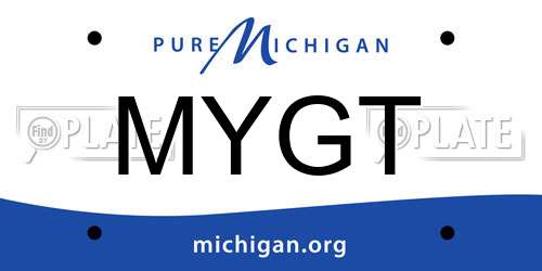 MYGT Michigan License Plate