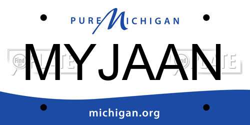 MYJAAN Michigan License Plate
