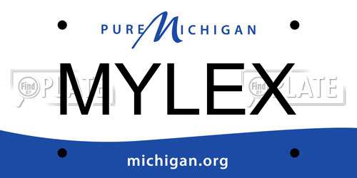 MYLEX Michigan License Plate