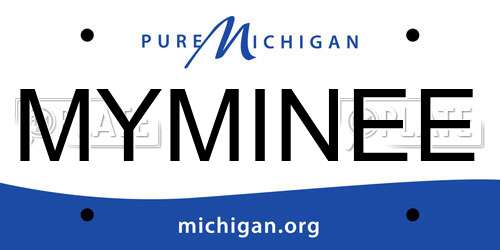 MYMINEE Michigan License Plate