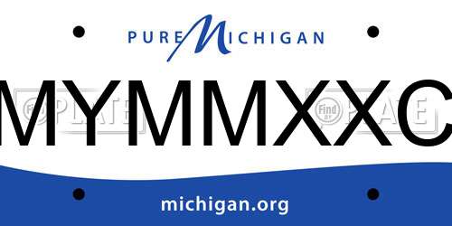 MYMMXXC Michigan License Plate