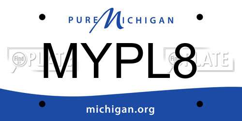 MYPL8 Michigan License Plate