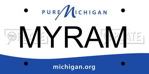 MYRAM Michigan License Plate
