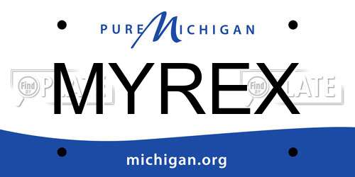 MYREX Michigan License Plate