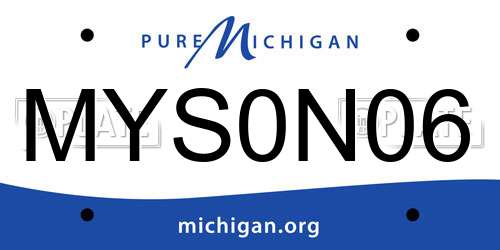 MYS0N06 Michigan License Plate
