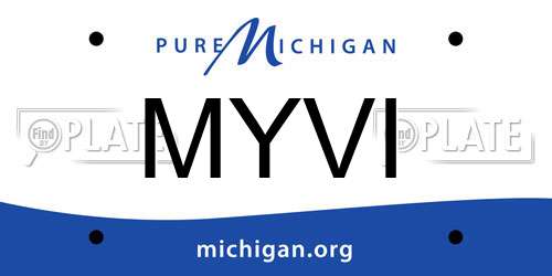 MYVI Michigan License Plate