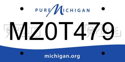 MZ0T479 Michigan License Plate