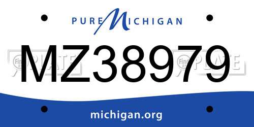 MZ38979 Michigan License Plate