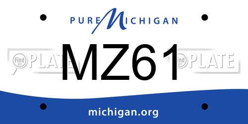 MZ61 Michigan License Plate