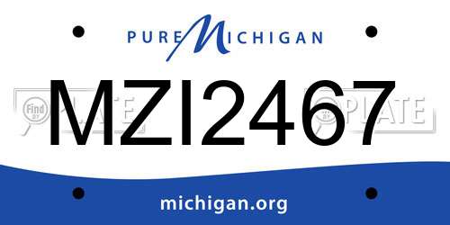 MZI2467 Michigan License Plate
