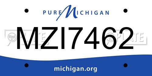 MZI7462 Michigan License Plate