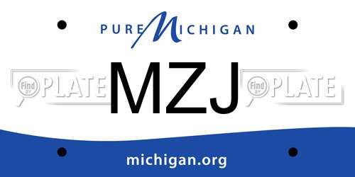 MZJ Michigan License Plate