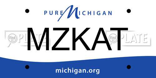 MZKAT Michigan License Plate