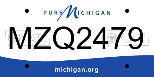 MZQ2479 Michigan License Plate