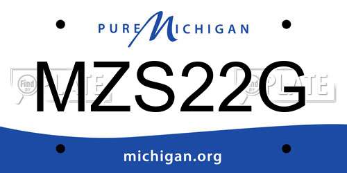 MZS22G Michigan License Plate