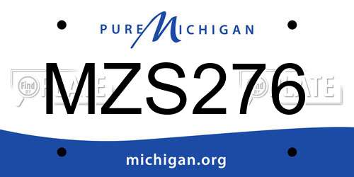 MZS276 Michigan License Plate