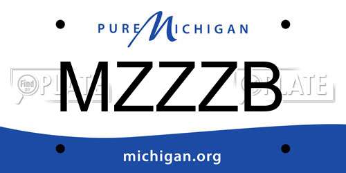 MZZZB Michigan License Plate