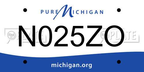 N025ZO Michigan License Plate