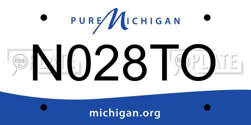 N028TO Michigan License Plate