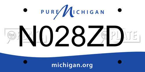 N028ZD Michigan License Plate