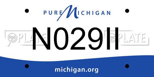 N029II Michigan License Plate