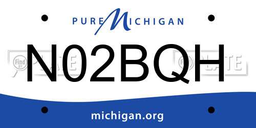 N02BQH Michigan License Plate