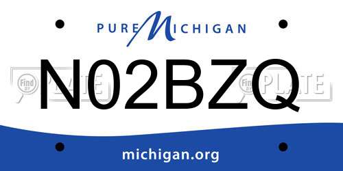 N02BZQ Michigan License Plate