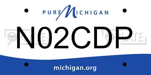N02CDP Michigan License Plate