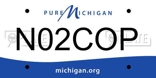 N02COP Michigan License Plate