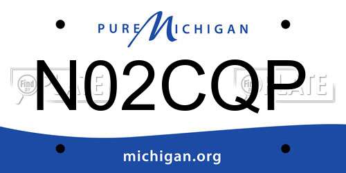 N02CQP Michigan License Plate