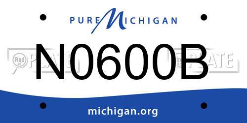 N0600B Michigan License Plate