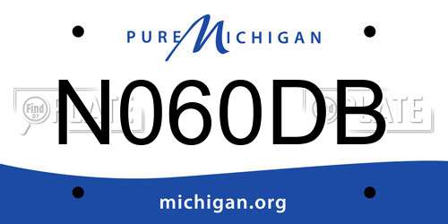 N060DB Michigan License Plate