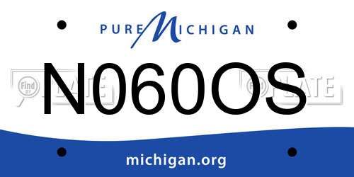 N060OS Michigan License Plate