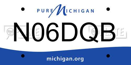 N06DQB Michigan License Plate