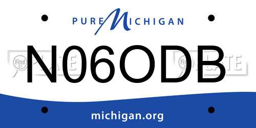 N06ODB Michigan License Plate
