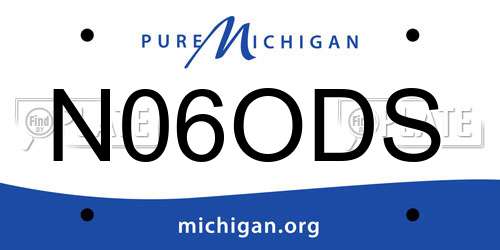 N06ODS Michigan License Plate