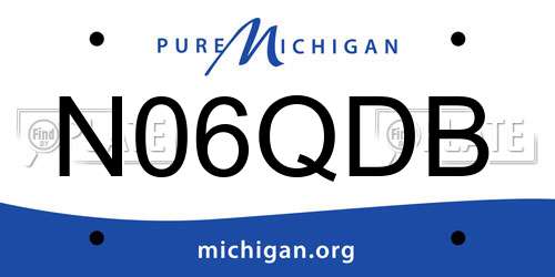 N06QDB Michigan License Plate
