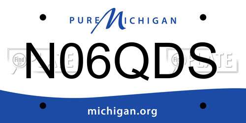 N06QDS Michigan License Plate