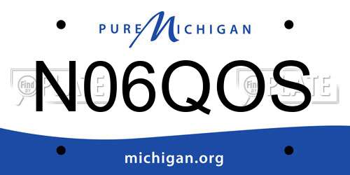 N06QOS Michigan License Plate