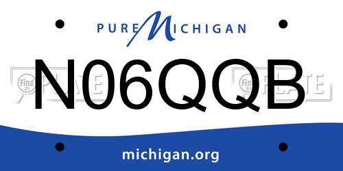 N06QQB Michigan License Plate