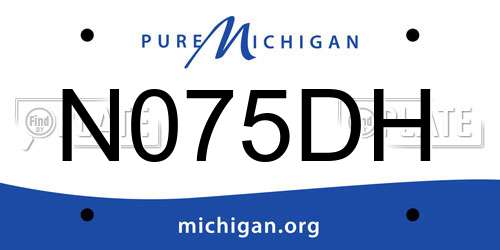 N075DH Michigan License Plate
